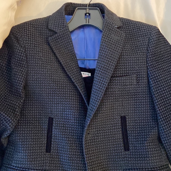 Isaac Mizrahi kids 8 YR three piece suit! Velvet pants, vest, tweed jacket. Navy - Picture 9 of 17